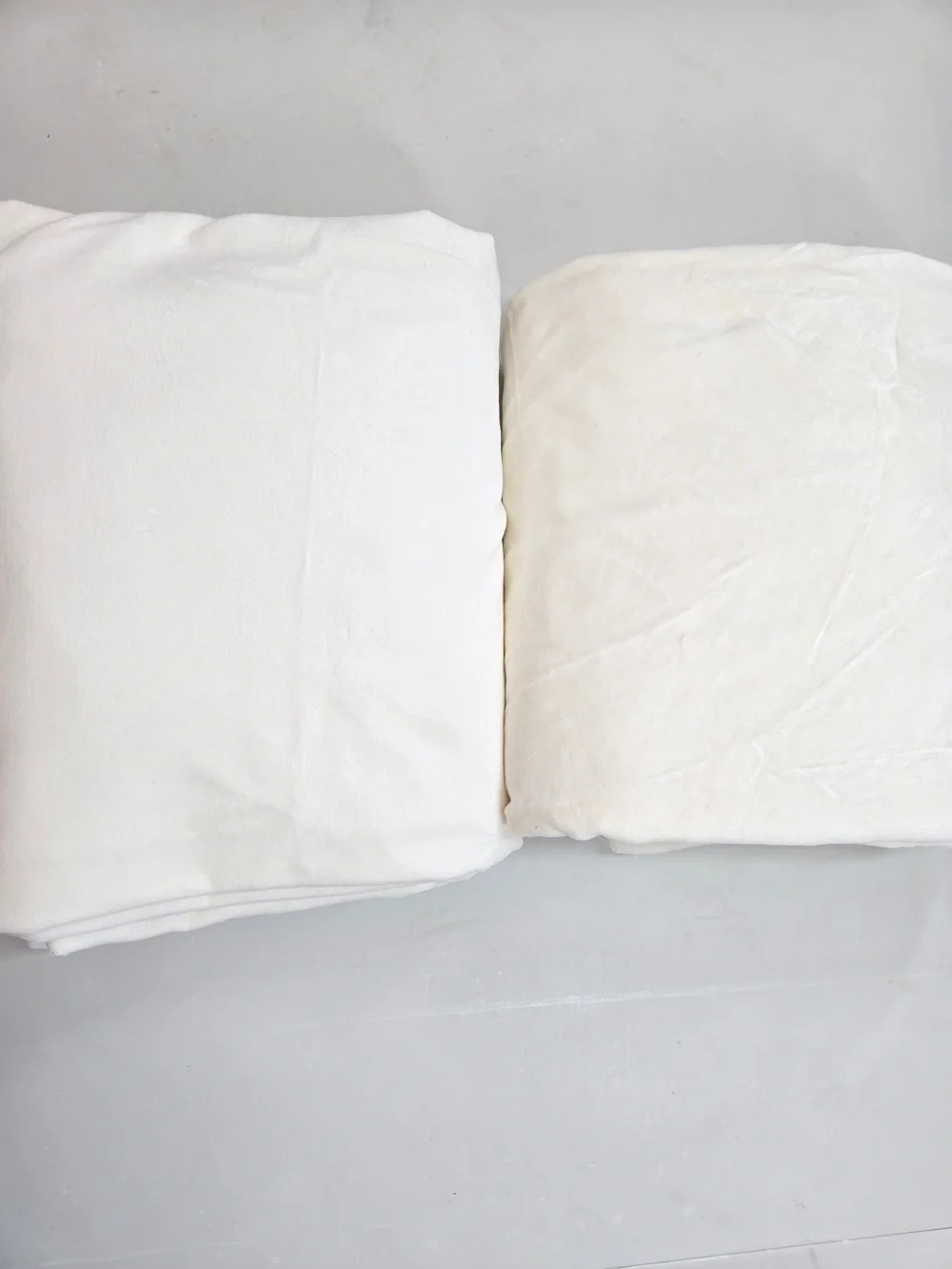 QUINCE Set Of 2 48x84 Cotton Velvet Curtains Ivory 9747